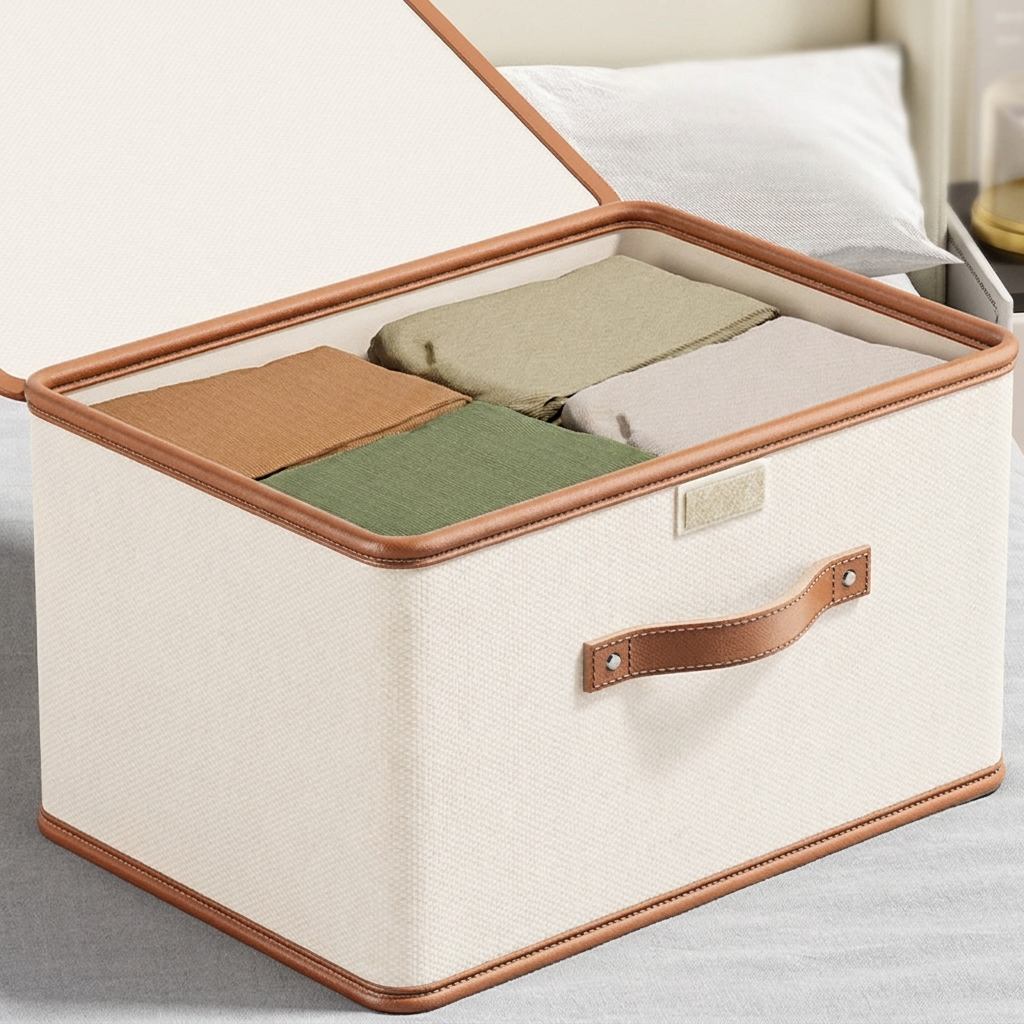 Versatile Collapsible Storage Container with Lid and Handles