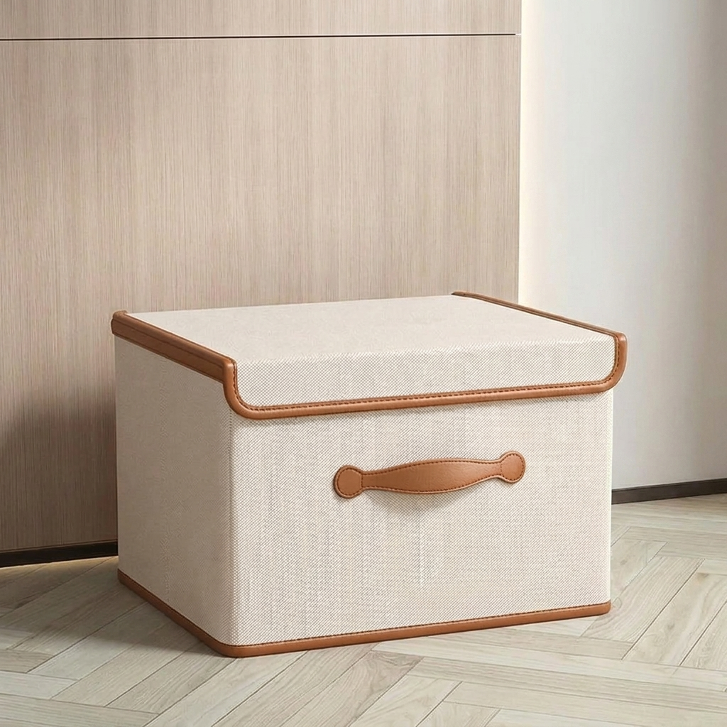 Versatile Collapsible Fabric Storage Container with Lid