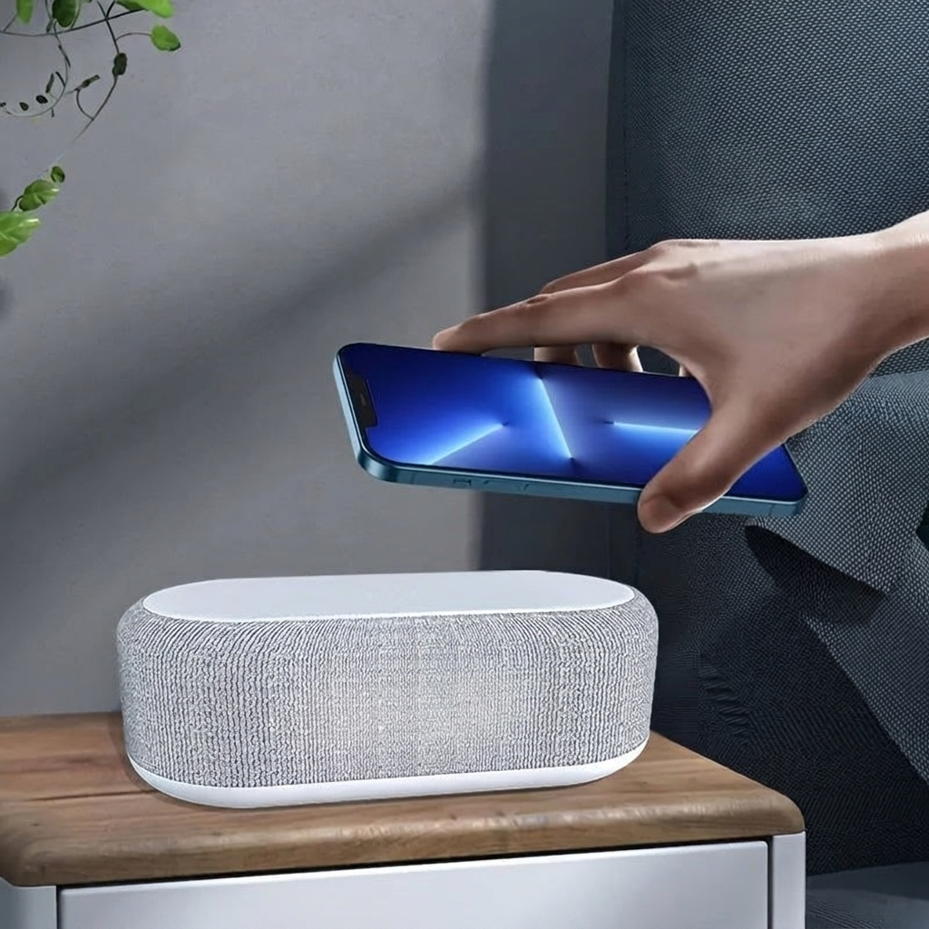 Smart LED Table Lamp with Wireless Charging & Clock