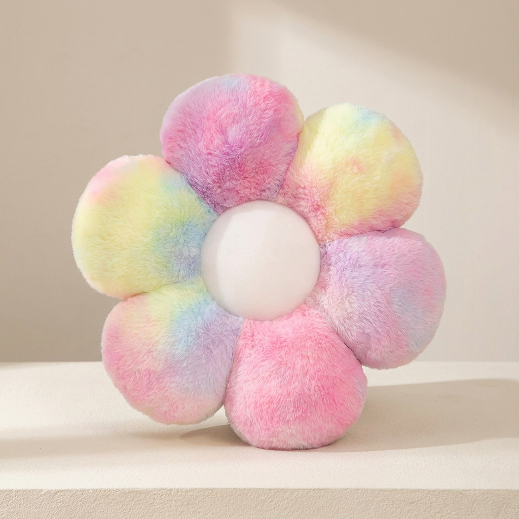 Vibrant Floral Cushion with Soft Cotton Filling
