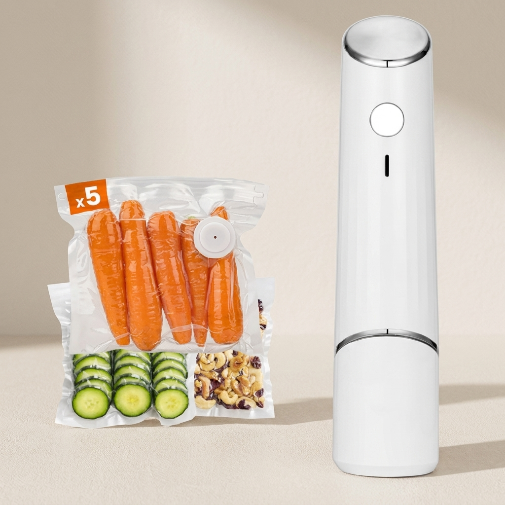 Portable Rechargeable Food Vacuum Sealer with Auto Shutoff