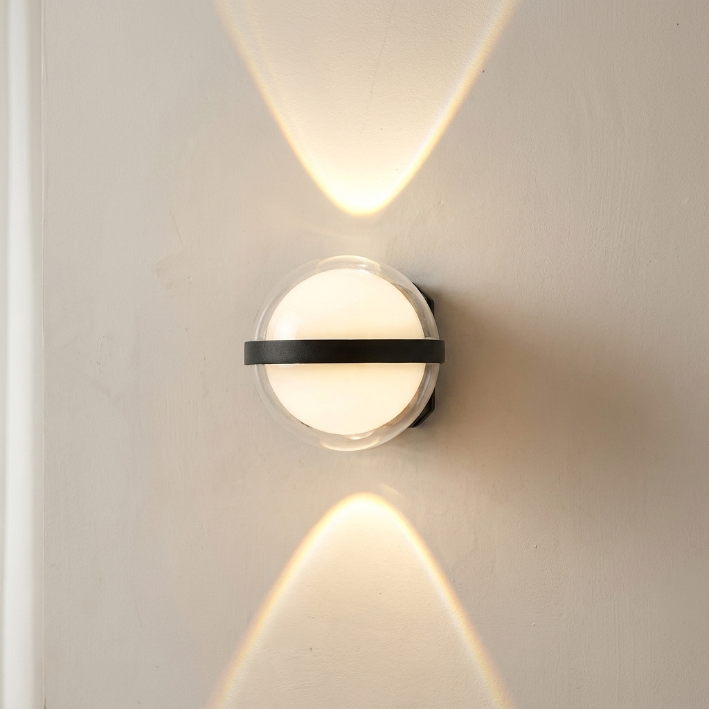 Modern IP65 Rated Outdoor Wall Light - Round or Rectangular Design