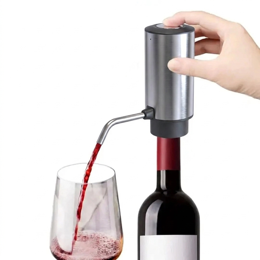 Rechargeable Stainless Steel Wine Aerator and Pourer