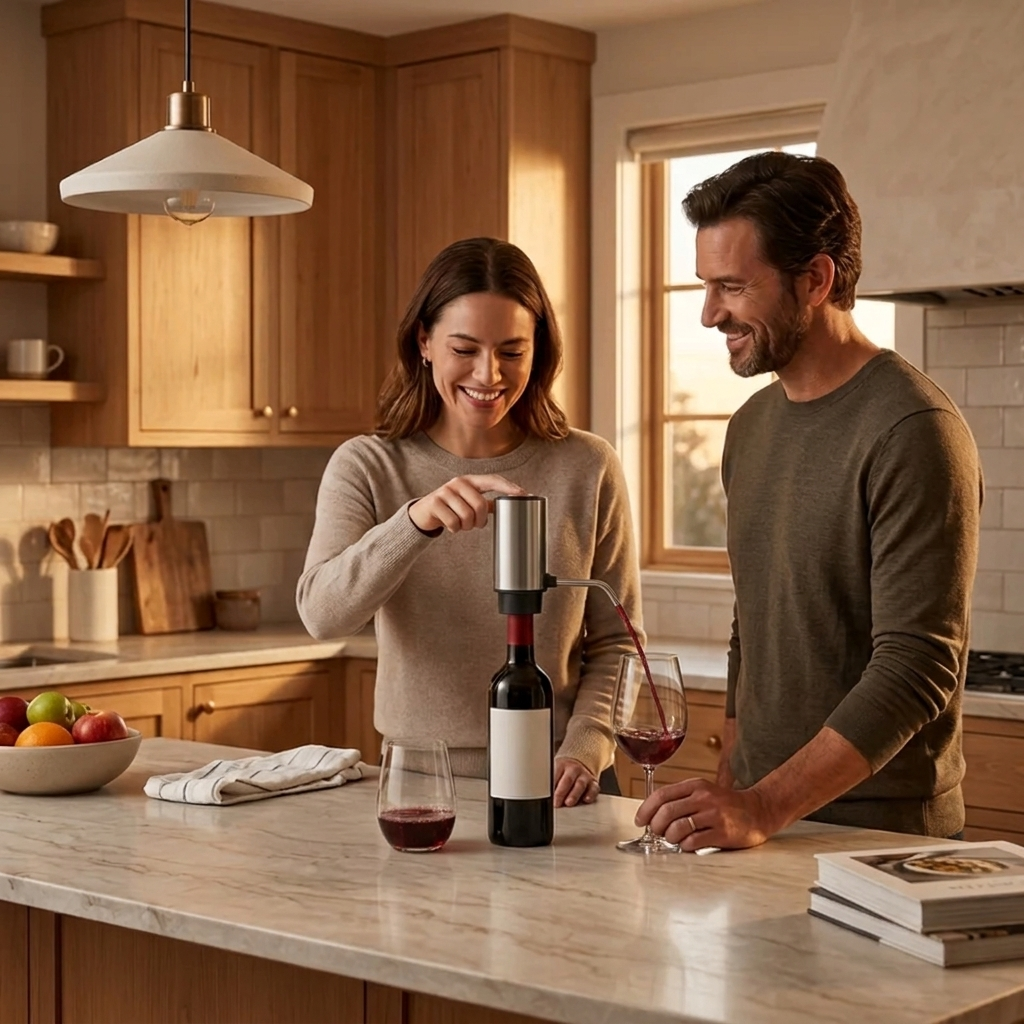 Rechargeable Stainless Steel Wine Aerator and Pourer