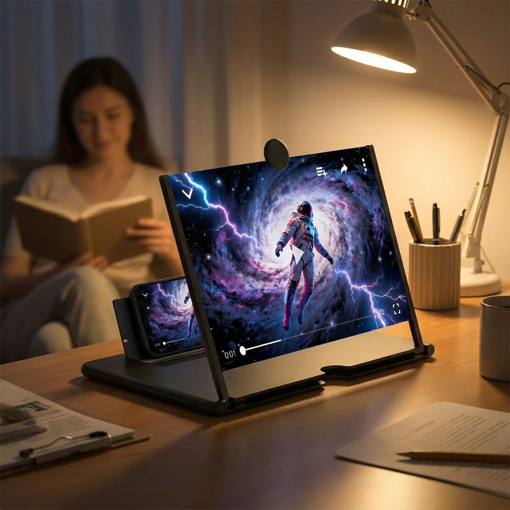 VisionMax 12-Inch Smartphone Screen Enhancer with Anti-Glare Feature