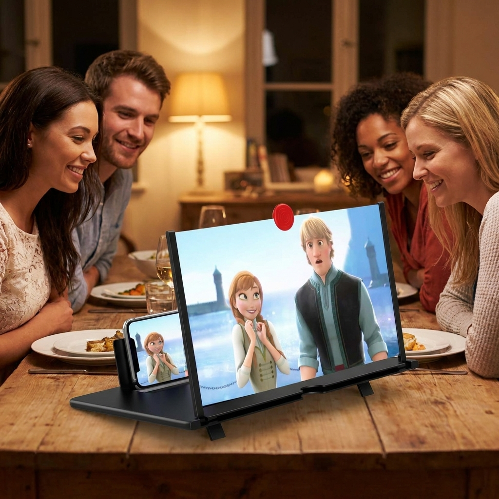 MaxiView 16-Inch Smartphone Screen Enhancer with Adjustable Stand