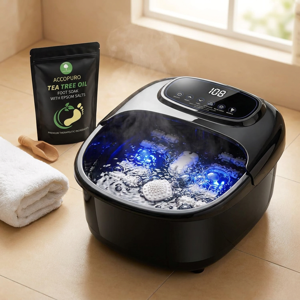 Soothing Bliss Electric Foot Spa with Heat & Ozone Control