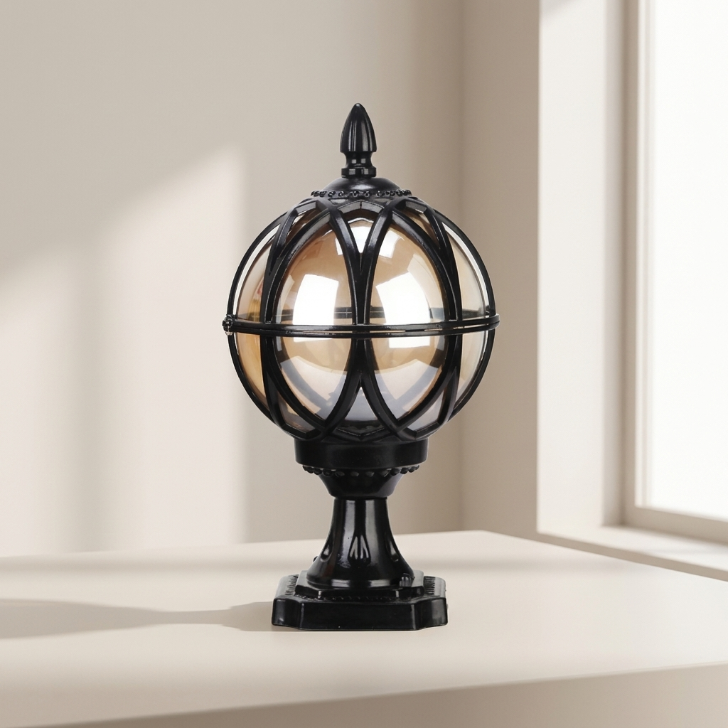 Stylish Outdoor Globe Light for Garden Posts and Walkways