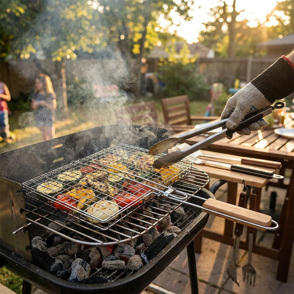 GrillMaster Pro Basket – Collapsible Non-Stick Grilling Solution for All Foods