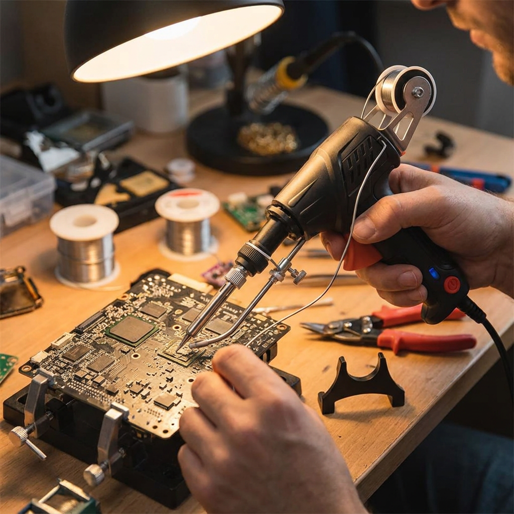 PrecisionPro 60W Adjustable Temperature Soldering Iron – Fast Heating Tool for DIY and Electronics Repairs