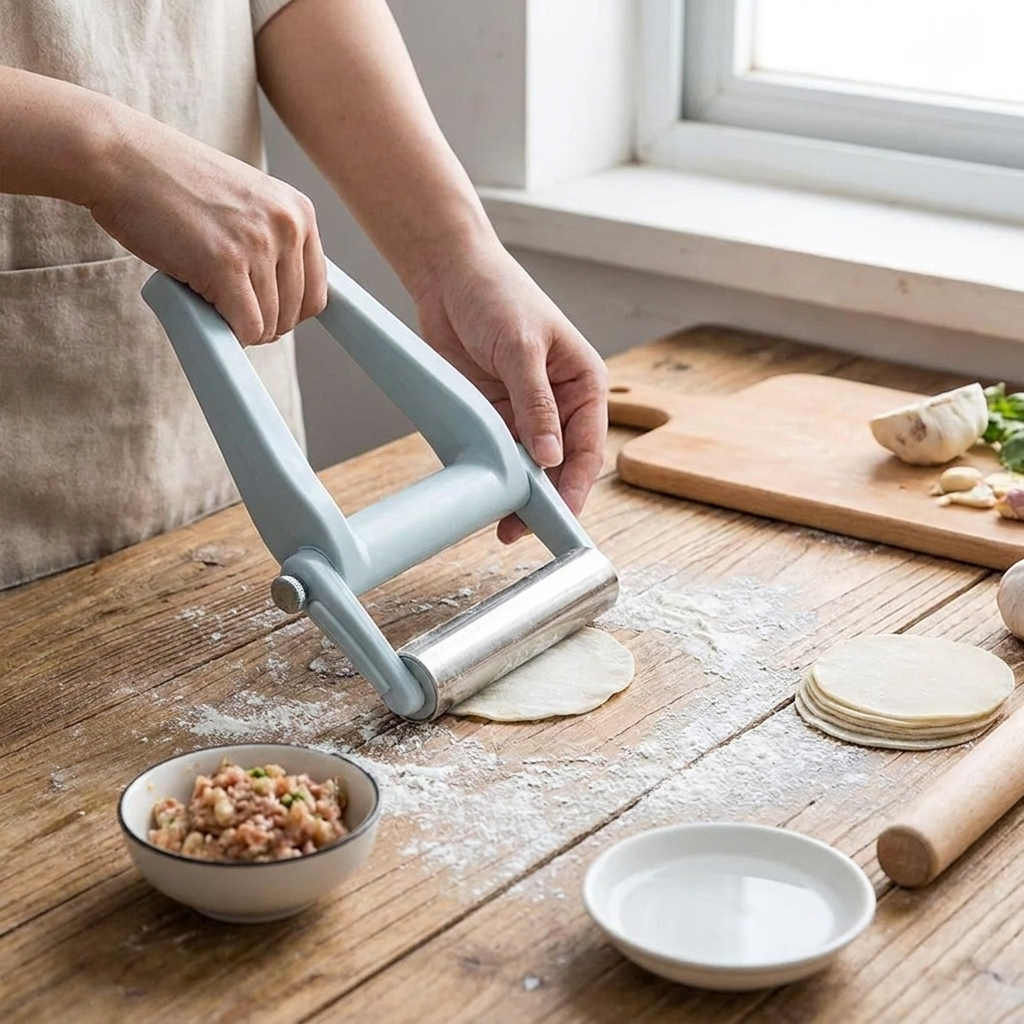 VersaRoll Adjustable Stainless Steel Rolling Pin – T-Shape Dough Roller for Effortless Baking