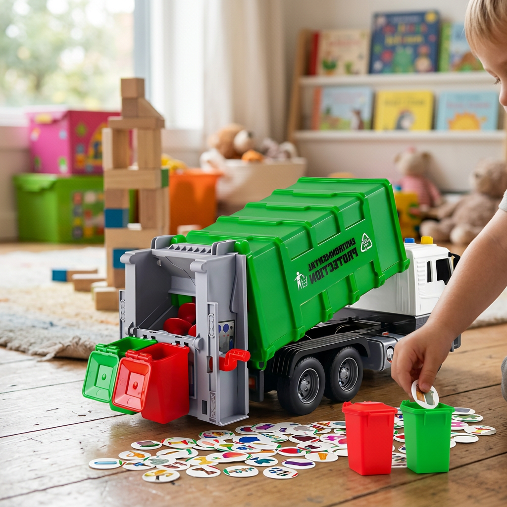EcoHauler Interactive Trash Truck Toy – Lights, Sounds & Movement