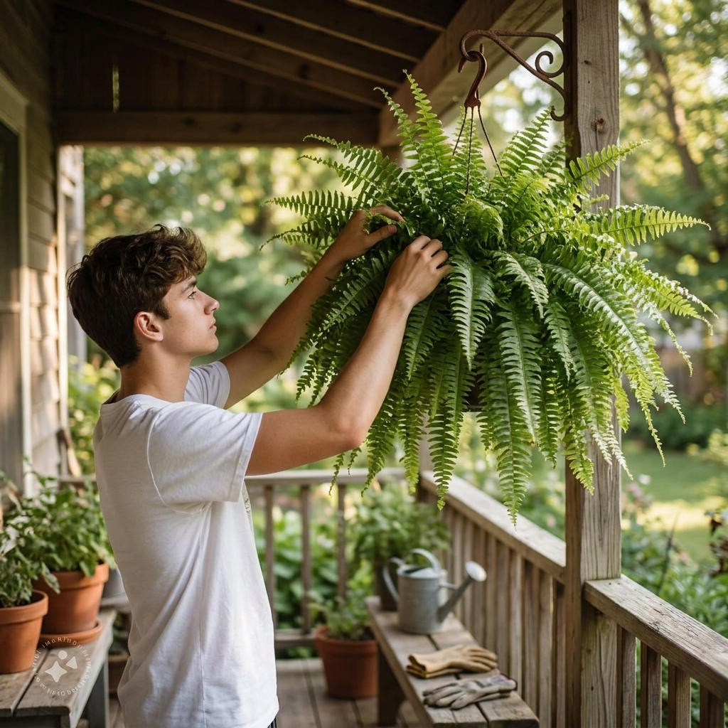 Evergreen Oasis Faux Fern – UV-Resistant Decorative Greenery with 18 Lush Fronds