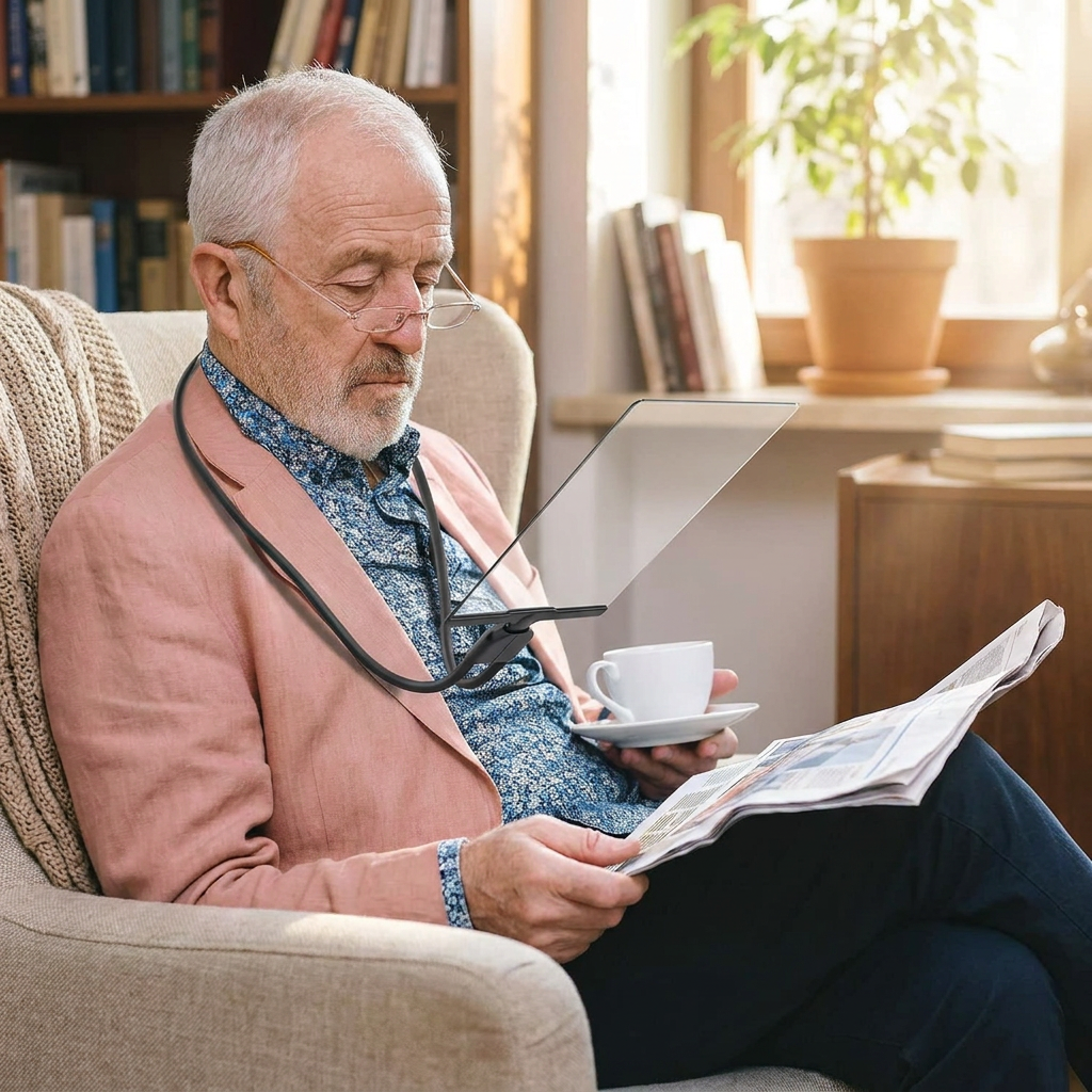 VisionMate Hands-Free Magnifier – Lightweight Adjustable Neck Reader