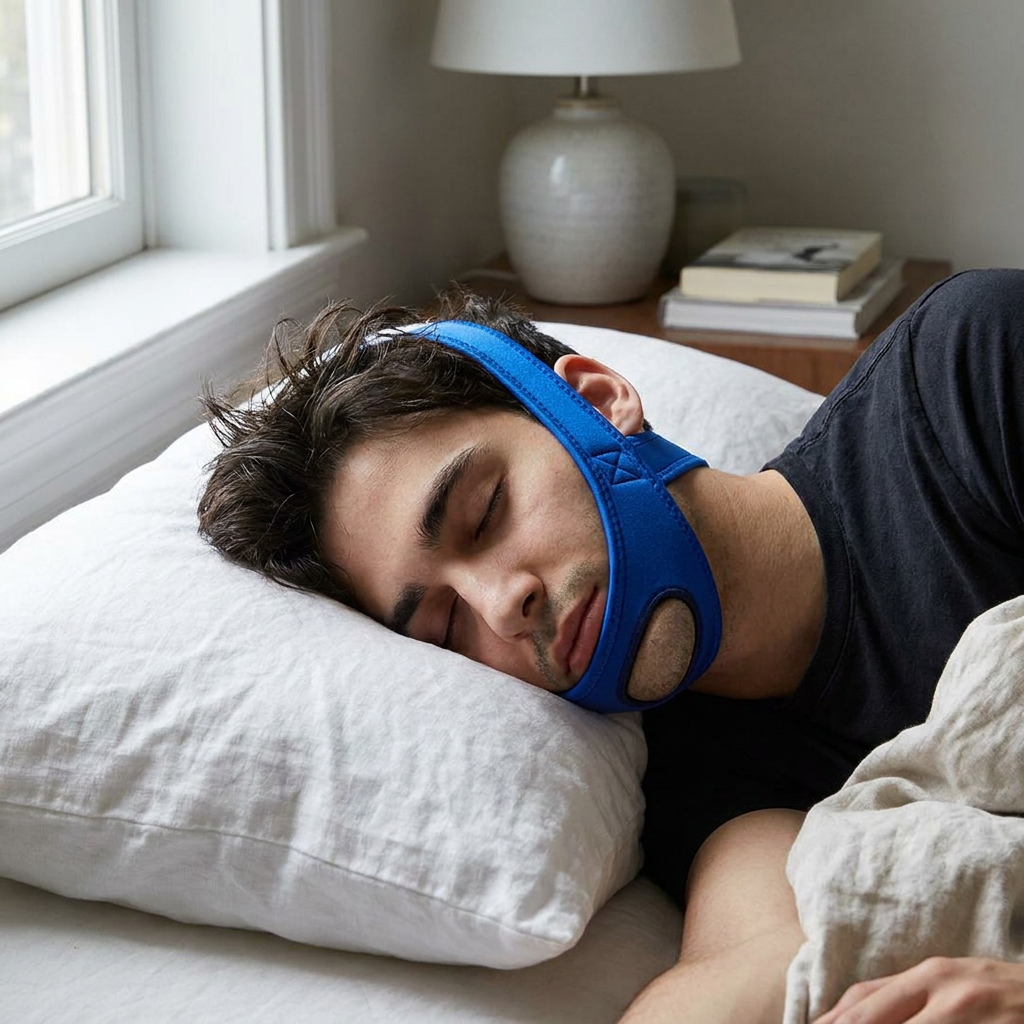 DreamGuard Sleep Chin Support Strap – Lightweight Adjustable Fit
