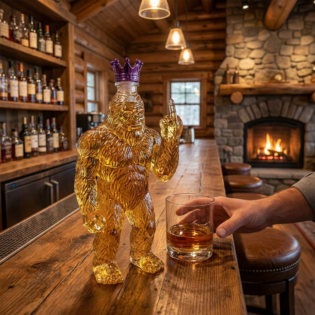 Legendary Spirits Decanter – 25.3 Oz Artisan Glass with Unique Design