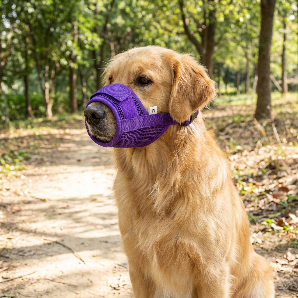 ComfortFit Adjustable Dog Muzzle – Breathable Mesh for Safe Handling