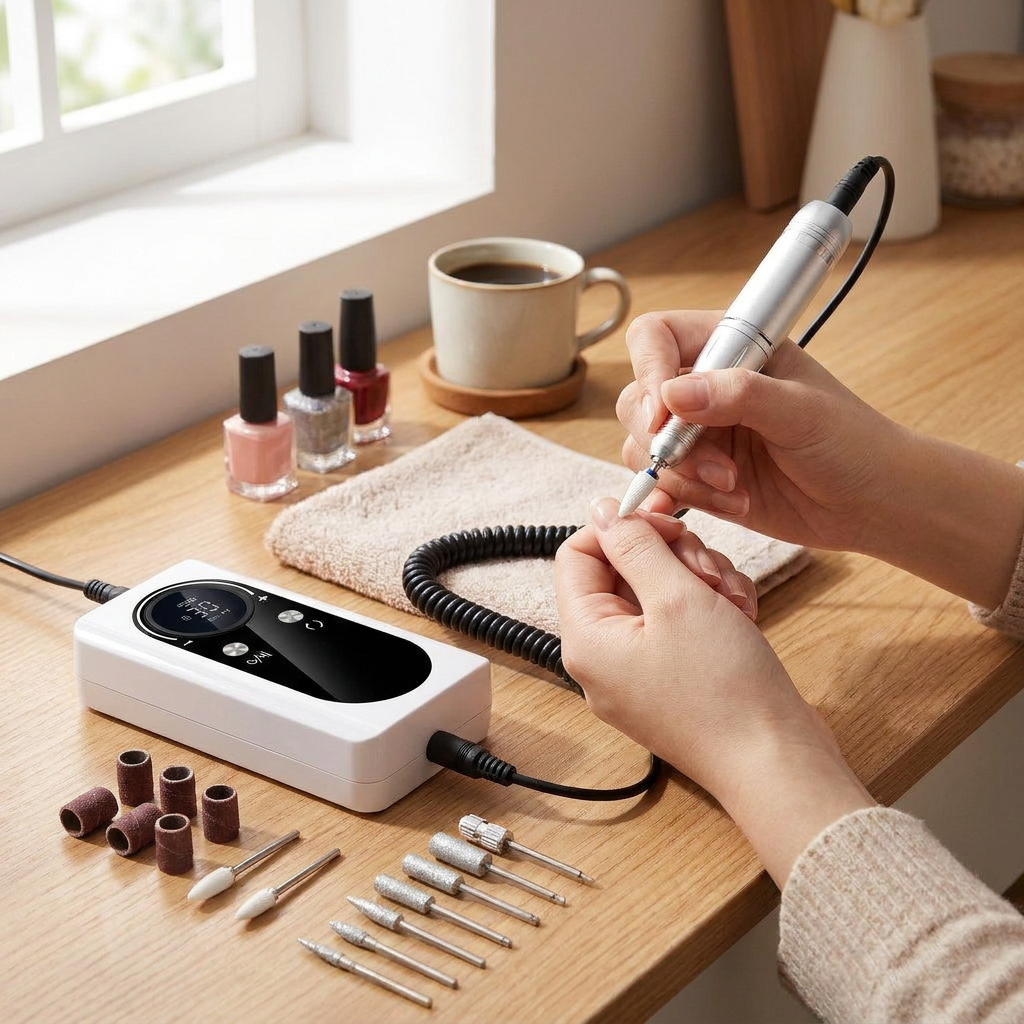ProNail Precision Electric Drill – 45,000 RPM Rechargeable E-File with LCD and USB-C Charging