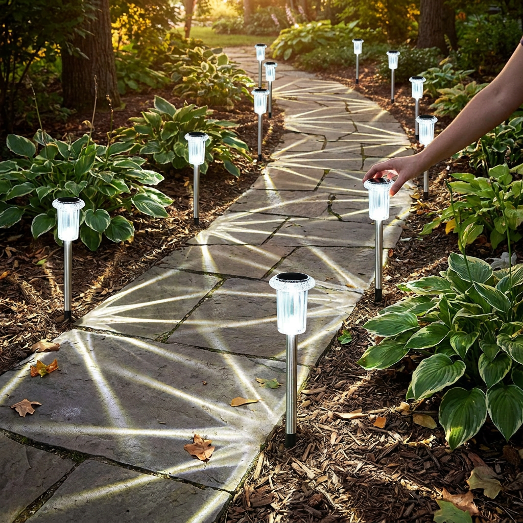 Starlit Solar Garden Lights 10-Pack – Automatic Pathway Illumination