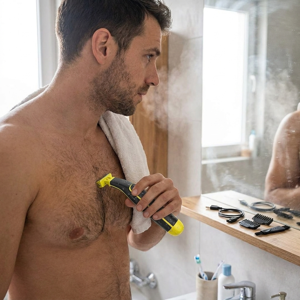 SleekShave Pro: Rechargeable Electric Shaver & Trimmer