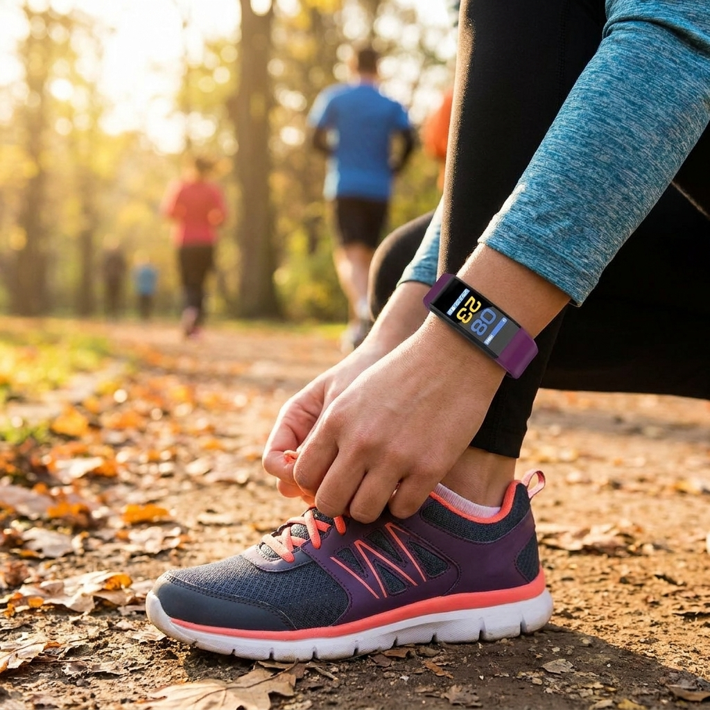 ElderFit Watch – 0.96" Smart Fitness Tracker for Active Seniors