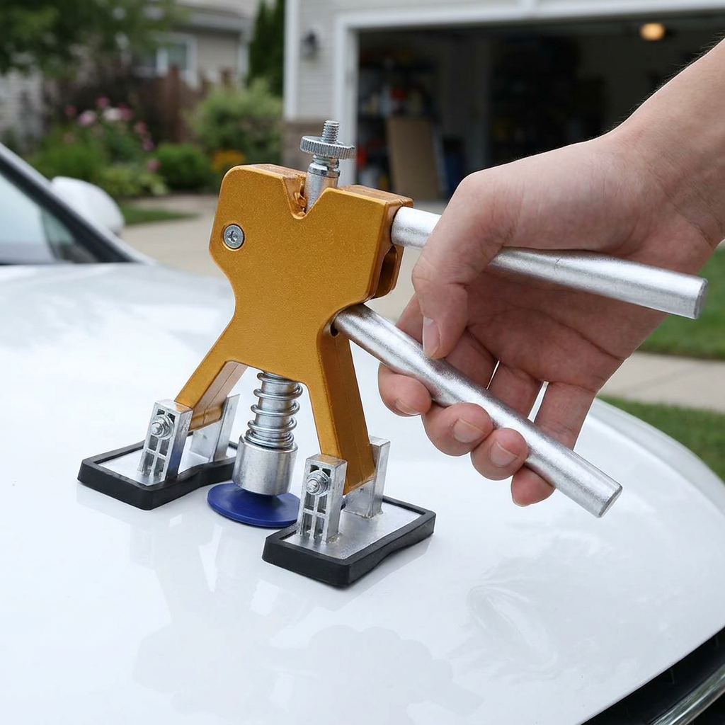 FlexiFix Adjustable Dent Remover Tool – Ultimate Car Repair Kit with 18 Glue Tabs