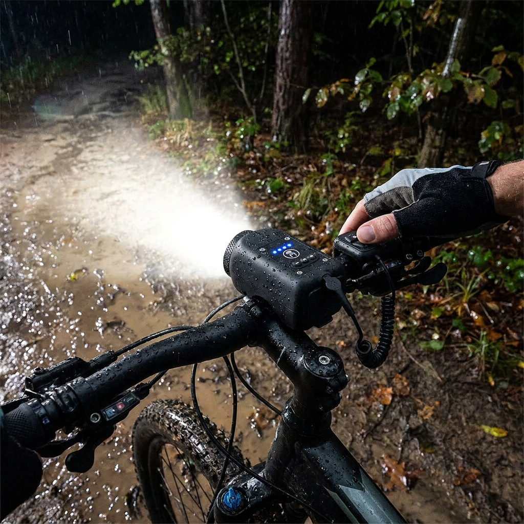 BrightWave Bicycle Light & Horn – 250 Lumens Rechargeable System