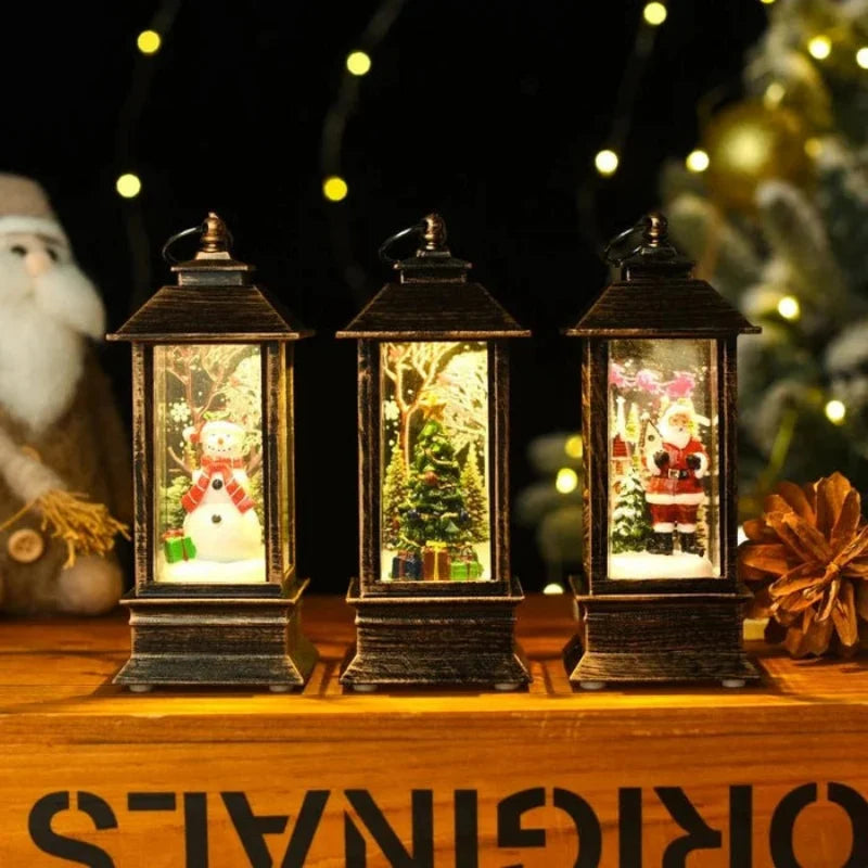 Festive Glow Lantern with Glittering Water Effect