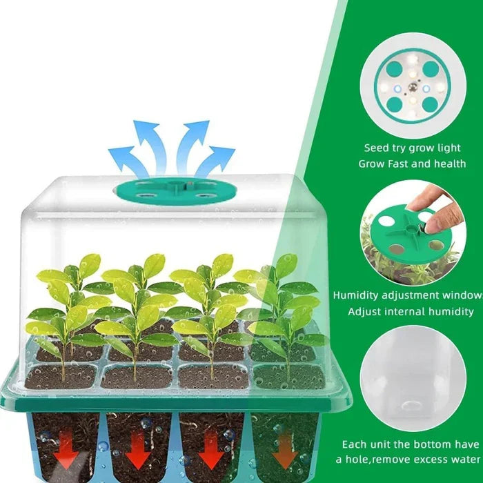Smart Seedling Starter Kit with Integrated Grow Light
