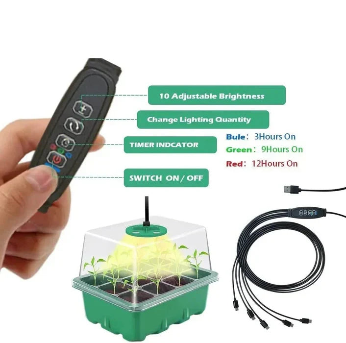 Smart Seedling Starter Kit with Integrated Grow Light