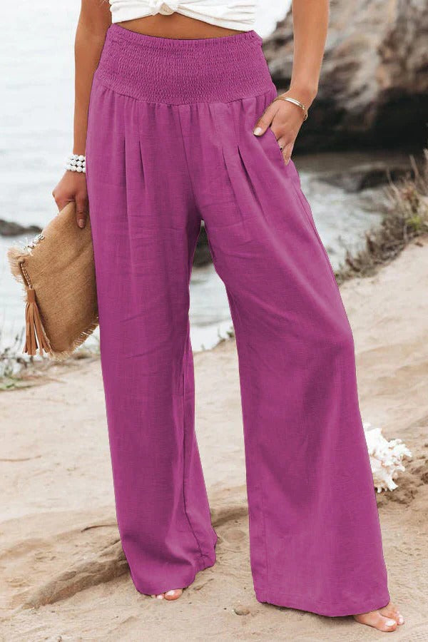 Elegant High-Waisted Wide-Leg Trousers