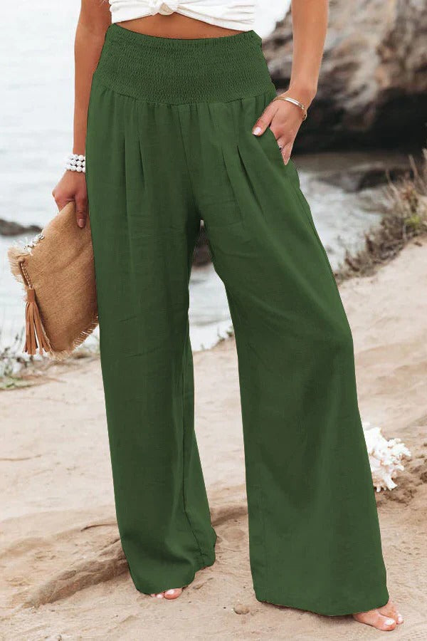 Elegant High-Waisted Wide-Leg Trousers