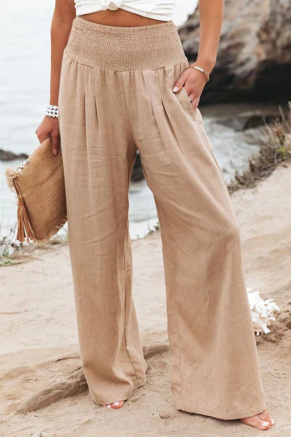 Elegant High-Waisted Wide-Leg Trousers