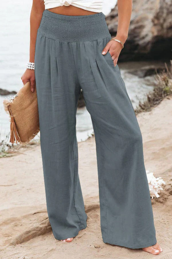 Elegant High-Waisted Wide-Leg Trousers