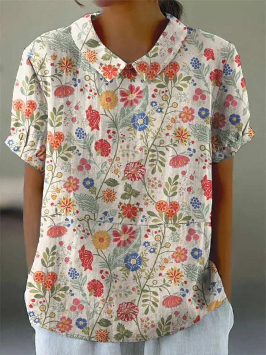 Floral Print Casual Shirt for Women - Relaxed Elegance