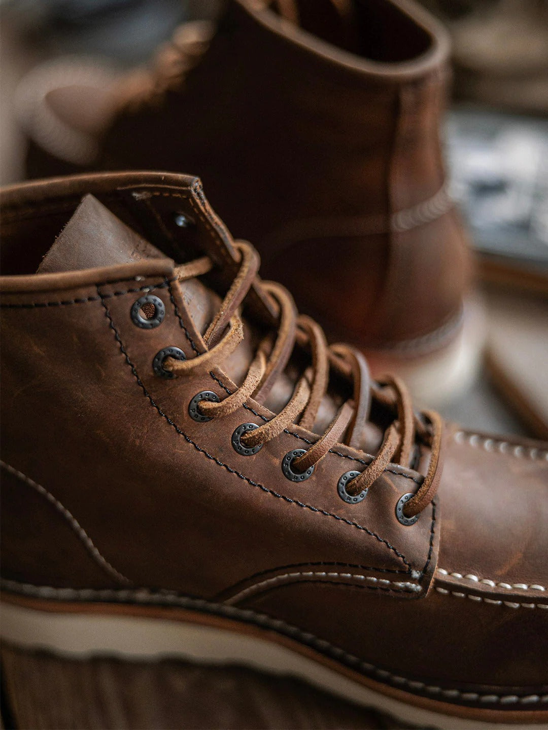 Durable Full Grain Leather Work Boots for Men