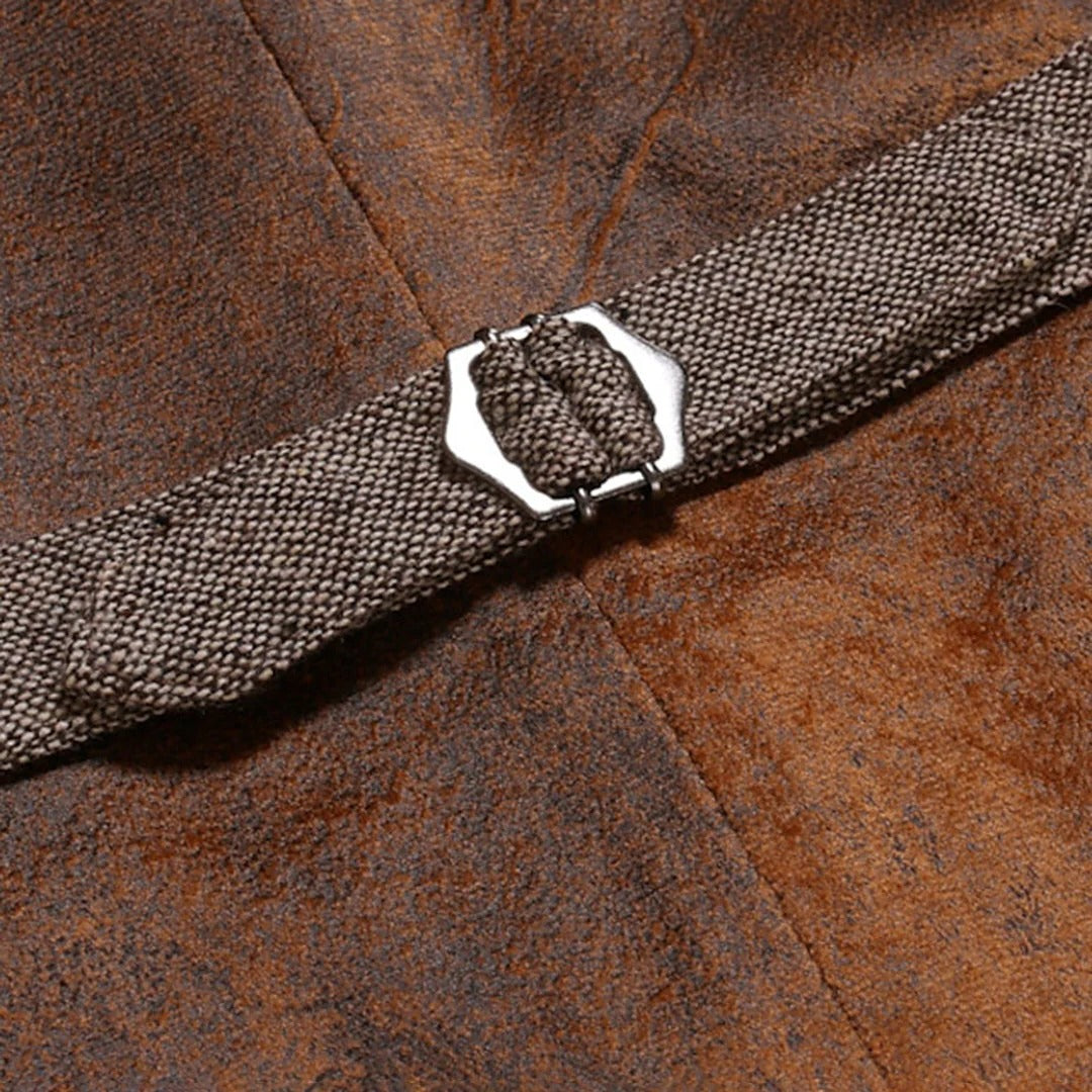 Classic Leather Waistcoat for Men - Elevate Your Style