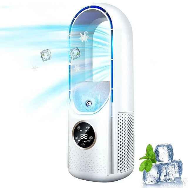 Compact Bladeless Air Cooler – Whisper-Quiet 3-Speed Comfort