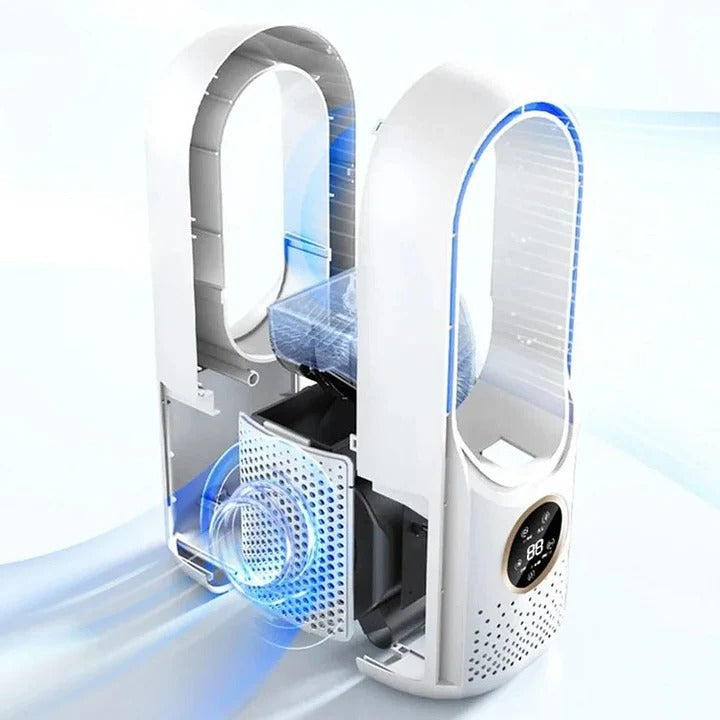 Compact Bladeless Air Cooler – Whisper-Quiet 3-Speed Comfort