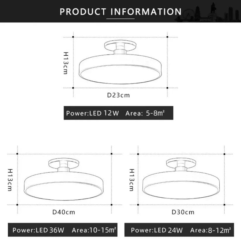 Sleek LED Flush-Mount Ceiling Lamp for Any Room