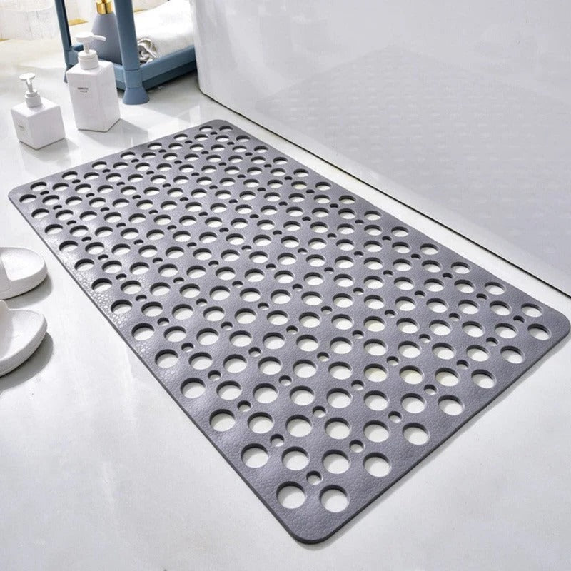 Slip-Resistant Shower Pad with Drainage and Suction Base