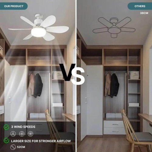 Elegant Ceiling Fan with Integrated LED Lighting and Remote Control