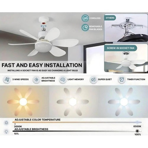 Elegant Ceiling Fan with Integrated LED Lighting and Remote Control