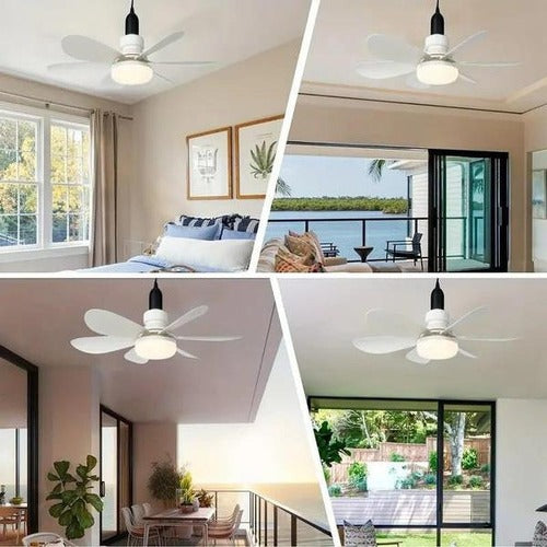 Elegant Ceiling Fan with Integrated LED Lighting and Remote Control