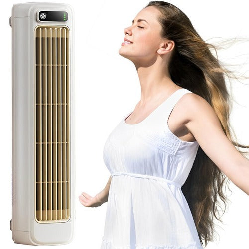 Compact Rechargeable Desk Fan with Oscillating Features