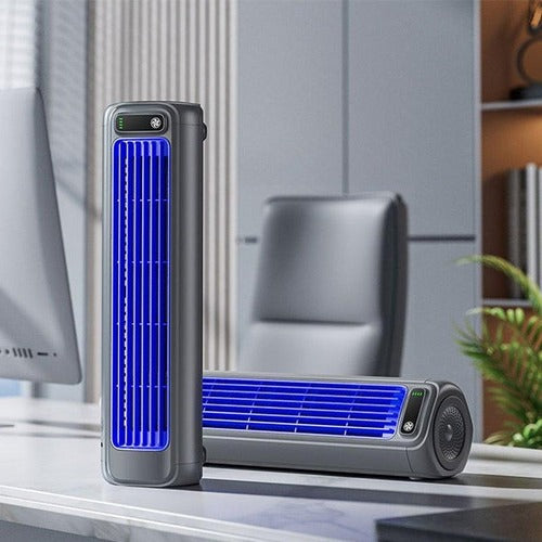 Compact Rechargeable Desk Fan with Oscillating Features