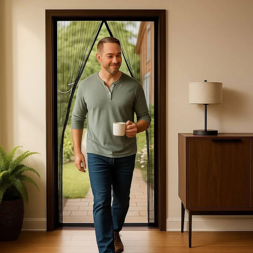 Insect-Resistant Magnetic Door Screen