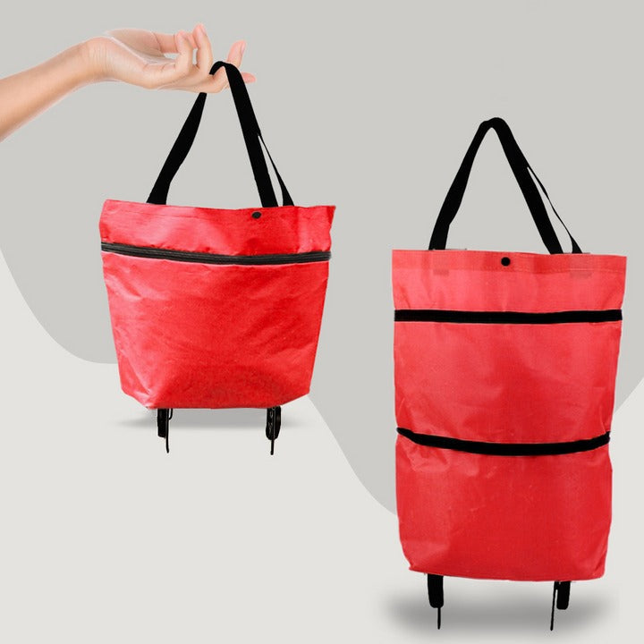 Versatile Foldable Shopping Cart with Smooth Rolling Wheels
