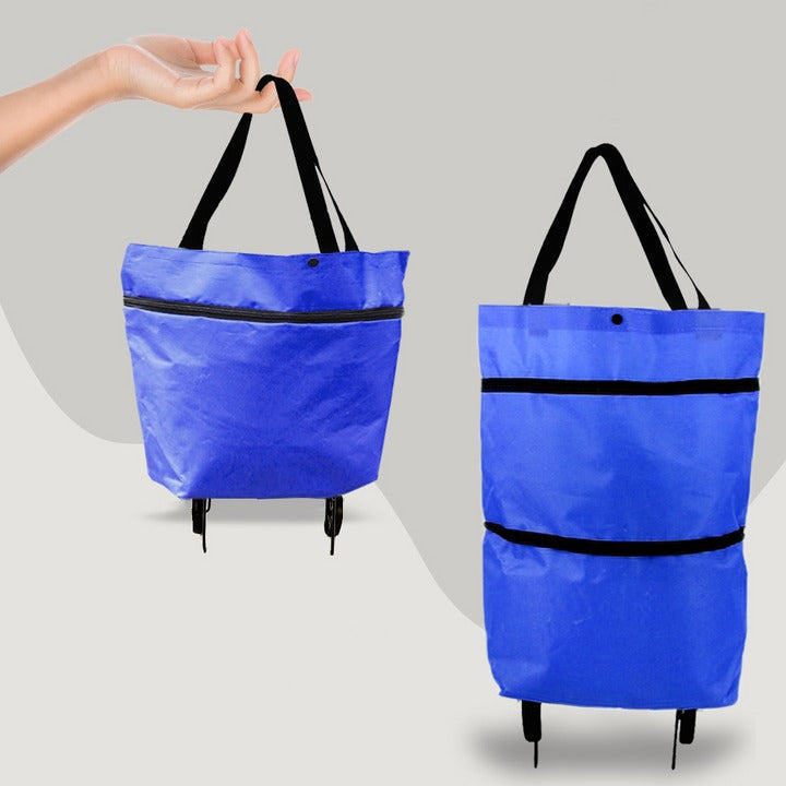 Versatile Foldable Shopping Cart with Smooth Rolling Wheels