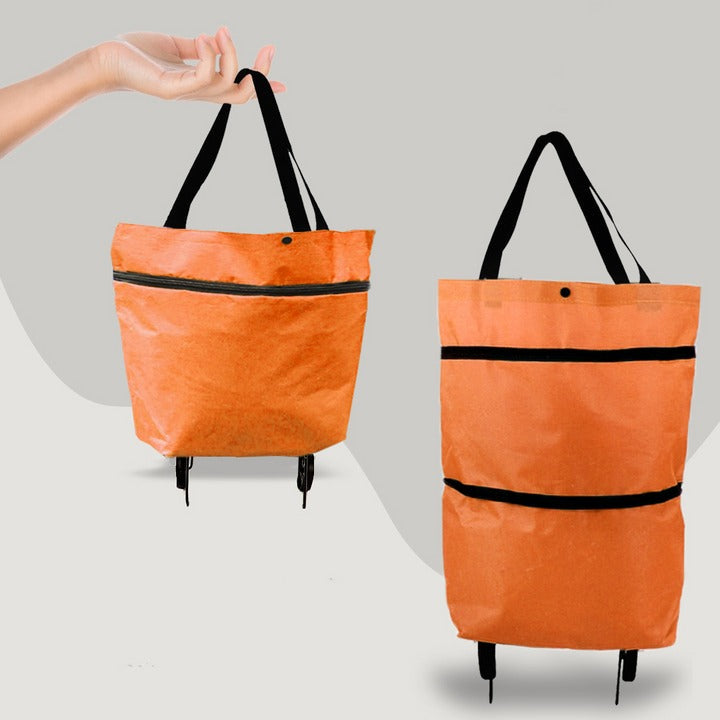 Versatile Foldable Shopping Cart with Smooth Rolling Wheels
